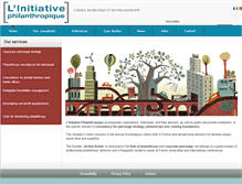 Tablet Screenshot of initiative-philanthropique.com